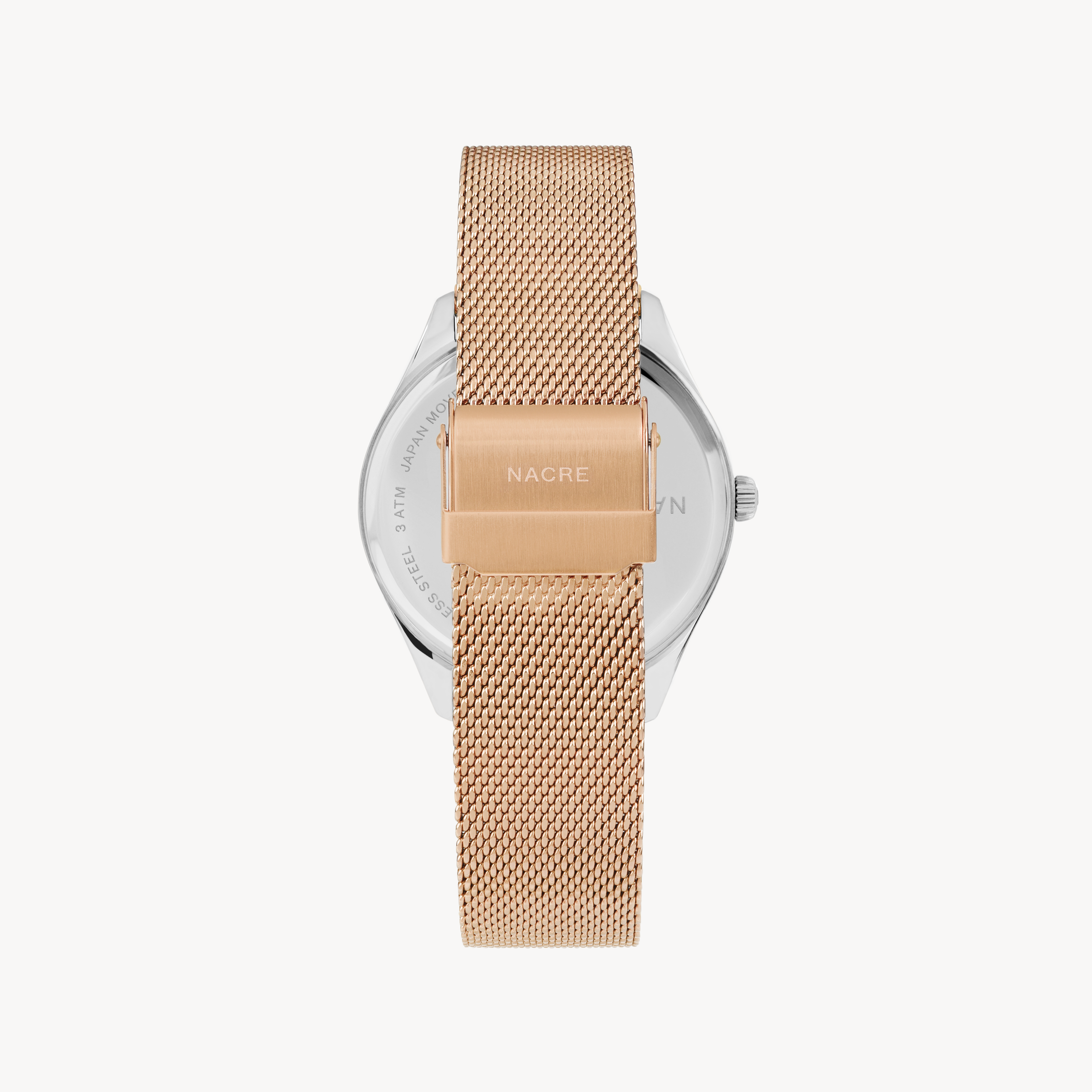 Lune 8 - Stainless Steel - Rose Gold Mesh